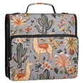 thumbnail image 5 of FORMRS Zipper Binder with Shoulder Strap 2-inch Ring 500 Sheet Capacity File Bag, Gray Llama Pattern, 5 of 5