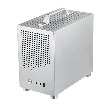 Micro-ITX Case PC Case SKTC A17 SGCC Computer Case Support Micro-ITX Mini PC Silver