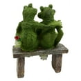thumbnail image 4 of Rainforest Romantic Frog Couple Lovers Sitting On Park Bench Decor Figurine 7"H, 4 of 4