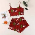 thumbnail image 2 of Women's Festive Sleepwear Sleeveless Tank Top and Shorts Pajama Set Comfortable Nightwear Outfit, 2 of 2