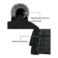 thumbnail image 6 of Wantdo Women's Plus Size Mid Length Winter Puffer Coat Thicken Water-Repllent Long OverCoat Black 2X, 6 of 8