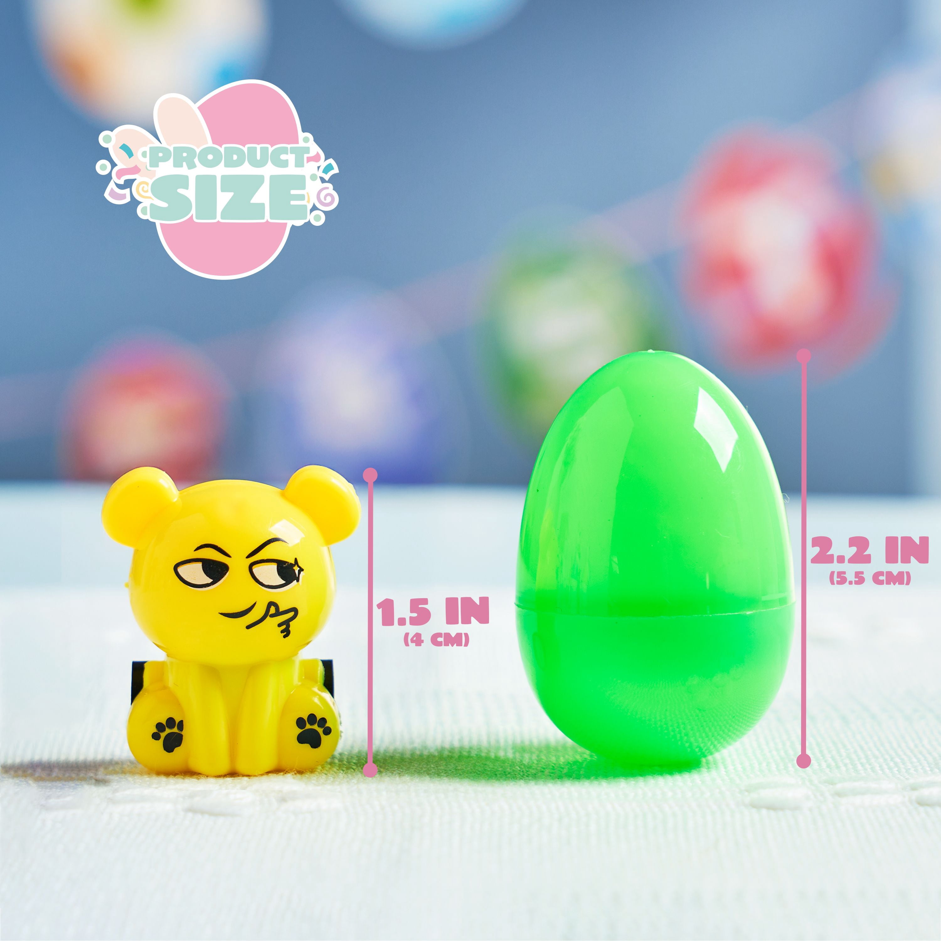 Joyfy 48 Packs Prefilled Easter Egg,Easter Egg with Toys Inside,Easter Basket Stuffers for Kids Easter Basket Classroom Exchange Toddler Boys Girls