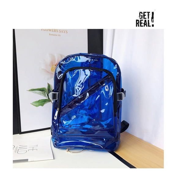 Tainini Clear Backpack, Heavy Duty Clear Backpack Quality See Through Student BookbagPVC Travel Transparent Workbag Security Bag
