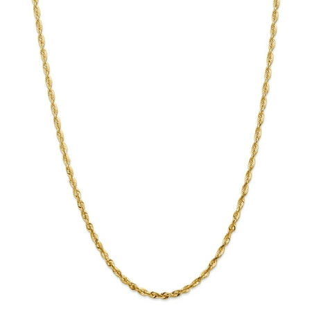 14k Yellow Gold 4mm D/C extra-Light Rope Chain Necklace or Bracelet