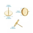 thumbnail image 2 of U8MO 50x Gold 304 Stainless Steel Post Cup Stud Earring Blank Bezel Flat Round 8~16mm-12mm Tray:10mm, 2 of 8