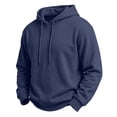 thumbnail image 5 of Mens Casual Cotton Hooded Collar Drawstring Hoodies Pullover Sweatshirts Casual Long Sleeve Shirts Orkout, Walking, Gym Fitness Sweatshirts for Men, 5 of 10