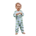 thumbnail image 2 of Onlypjs Easter Family Matching Pajamas Dinosaur Bunny Print Long Sleeve Tops and Allover Dino Pants 2 Piece Spring Holiday Sleepwear Set, 2 of 5