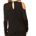 thumbnail image 2 of Plus Size Silver Trim Mockneck Top, 2 of 3