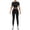 D3/Black, variant on Afdoent Womens Workout Set Seamless Workout High Waisted Leggings With Built In Bra Top Short Sleeve Athletic Yoga Outfit For Fitness Fashion Clothes