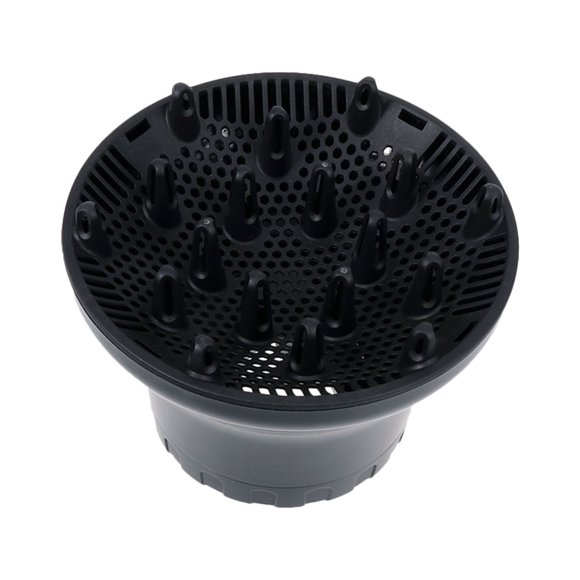 EeaseMX Boquilla difusora para secador de pelo eléctrico, accesorio profesional para cabello rizado, perfecto para cabello rizado, liso y ondulado natural, color negro.