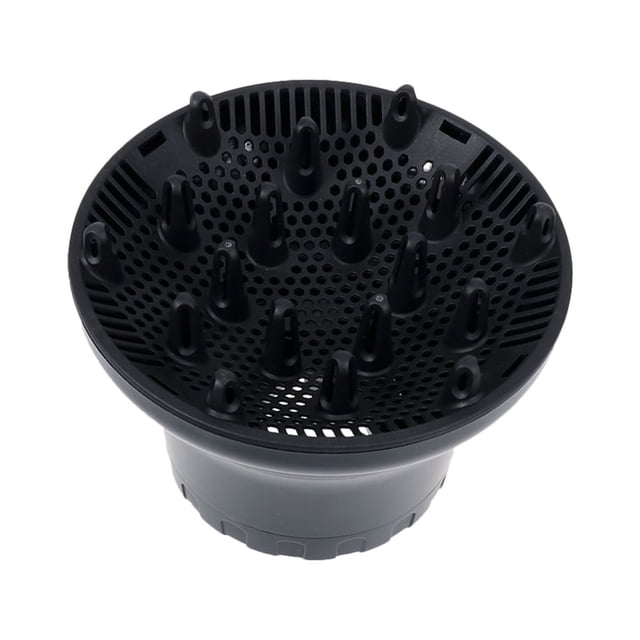 EeaseMX Boquilla difusora para secador de pelo eléctrico, accesorio profesional para cabello rizado, perfecto para cabello rizado, liso y ondulado natural, color negro.