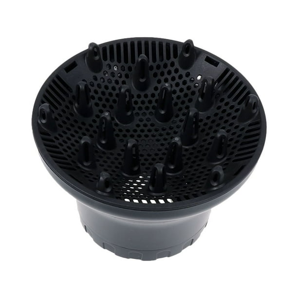 EeaseMX Boquilla difusora para secador de pelo eléctrico, accesorio profesional para cabello rizado, perfecto para cabello rizado, liso y ondulado natural, color negro.