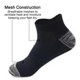 thumbnail image 2 of 5 pares de calcetines de verano para hombre, calcetines náuticos de malla, calcetines de algodón con talón anticaída y levantamiento de orejas, calcetines transpirables, 2 of 6