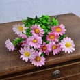 thumbnail image 2 of Morttic 4 Bundles Artificial Daisies Flowers Fake Colorful Daisy Plant UV Resistant Greenery Shrubs Plants for Indoor Outdoor Hanging Planter Home Garden Decor Wedding Porch Window Decor (Pink), 2 of 8