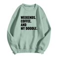 thumbnail image 4 of Yuhangmm Fashion Crewneck Casual Sweatshirt Long Sleeve Soft Comfortable Pullover Top for Everyday Wear and Outfits with Classic Style Green M, 4 of 4