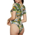 thumbnail image 3 of Fotbe Women Short Sleeve Bodysuit Round Neck Construction Machinery1 Bodysuit For Women Round Neck Scoop Neck Long Sleeve Stretch Tops Jumpsuit-Large, 3 of 9