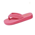 thumbnail image 2 of BADHUB Women's Casual Non slip Flat Bottom Flip Flops Comfortable Soft Bottom Summer Vacation Flat Flip Flops Hot Pink 37, 2 of 6