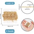 thumbnail image 6 of 2Yard Golden Brass Chain Twisted Chain Necklace Textured Oval Link Chains Cable Link Chain Jewelry Making Chains with Card Paper for DIY Necklace Bracelet Making, 6 of 6