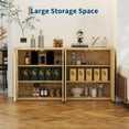 thumbnail image 3 of Roromall Fluted Buffet Cabinet, Mid Century Modern Sideboard Storage Cabinet with 4 Doors & Adjustable Shelves, Large Buffet Sideboard for Dining Room, Entryway, 3 of 8