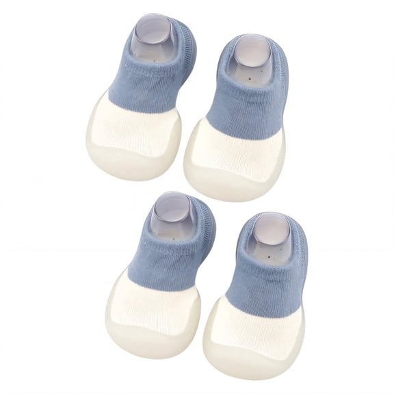 TELOLY 2Pairs Sock Shoes Toddler,11.5Cm Sock Shoes for Baby Boy,Unisex Design Sock Shoes for Baby Girl,Contrasting Colors1