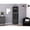 Gray, variant on Space - Saving Corner Bar Cabinet 71" Tall with 8 Cubbies 2 Shelves for Apartment Bars Black