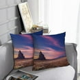 thumbnail image 6 of LALILO Throw Pillow Covers Volcanic Rock Mountain Desert Plane New Cushion Cover 18" x 18", 2 Pack, 6 of 6