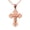 Rose, variant on Solid Gold Double Sided Eastern Orthodox Crucifix(Small) (10K Yellow Gold, Pendant with 16" chain)