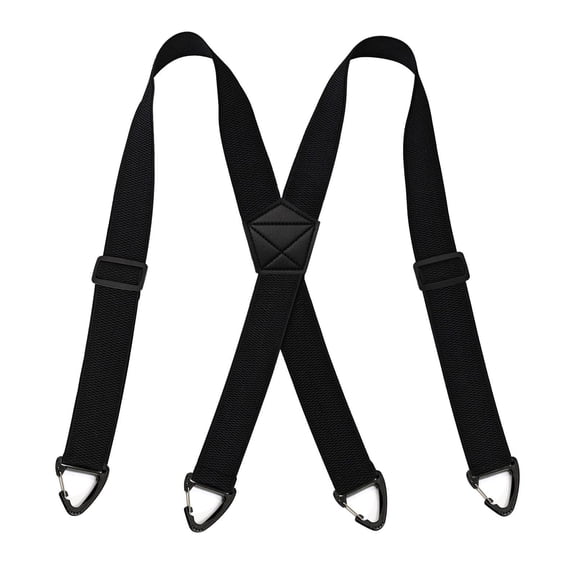 Men's 4-Clip Suspenders, Men's X-Back Suspenders with Hook Clips, 4 Metal Clip Elastic Wide Suspenders
