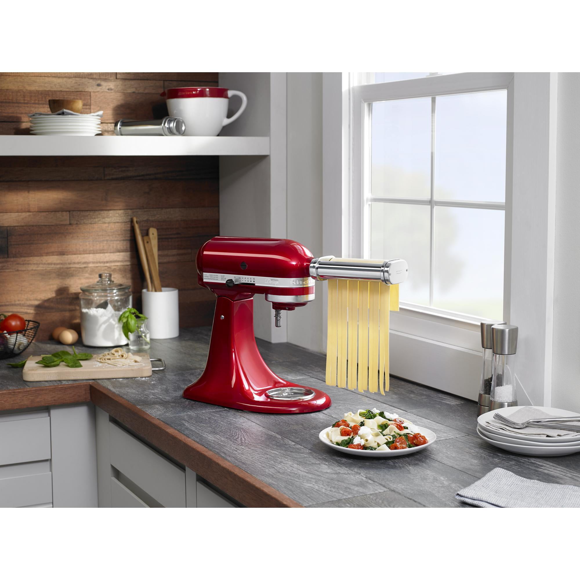  KitchenAid KSMPCA Pasta Cutter Attachment Set (2 Piece), One  Size, Silver: Home & Kitchen