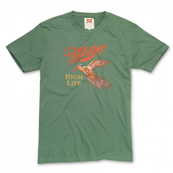Miller High Life Logo w/ Pheasant Brass Tacks T-Shirt-XLarge
