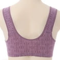 thumbnail image 5 of Bigersell Comfy Bra Front Snap Closure V-Neck Wire-Free Bra Support Women Sleep Bra No Underwire Bra Style R-26 Basic Bra Strap Nylon Padded Bra Feature Everyday Bras Underwear Purple 4XL, 5 of 6