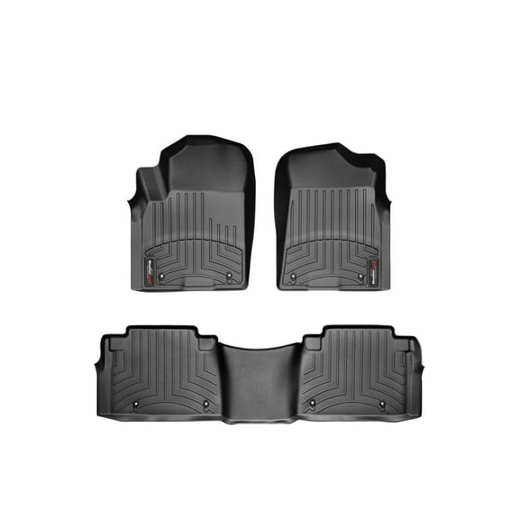WeatherTech Custom Fit FloorLiners compatible with QX80, QX, Armada - 1st & 2nd Row, Black