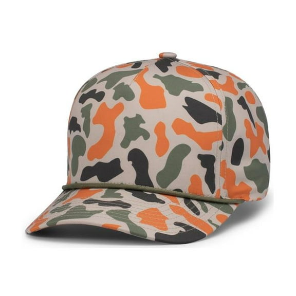 Pacific Headwear P685.432.OS Duck Camo 5-Panel Trucker Cap, Blaze Camo - One Size