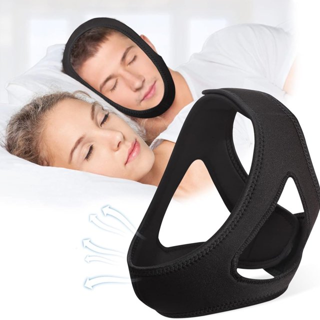 HLONK Chin Strap for Snoring Adjustable and Breathable Anti Snoring Chin Strap For CPAP Users Comfortable Anti Snoring Devices Chin Strap for Men and Women to Stop Snoring