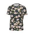 thumbnail image 6 of Wukai Flowers Print Men's Short-Sleeved Mesh T-Shirt,Quick-Dry Short Sleeve Workout T-Shirt-3X-Large, 6 of 8