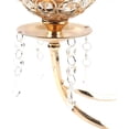 thumbnail image 6 of DENEST 3-Arms Crystal Candle Holder Centerpiece Wedding Candelabra Home Decor Golden, 6 of 9