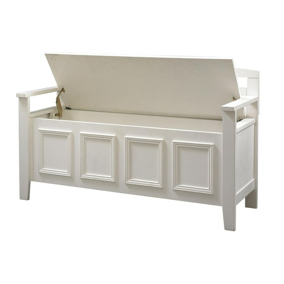 Niles White Storage Bench