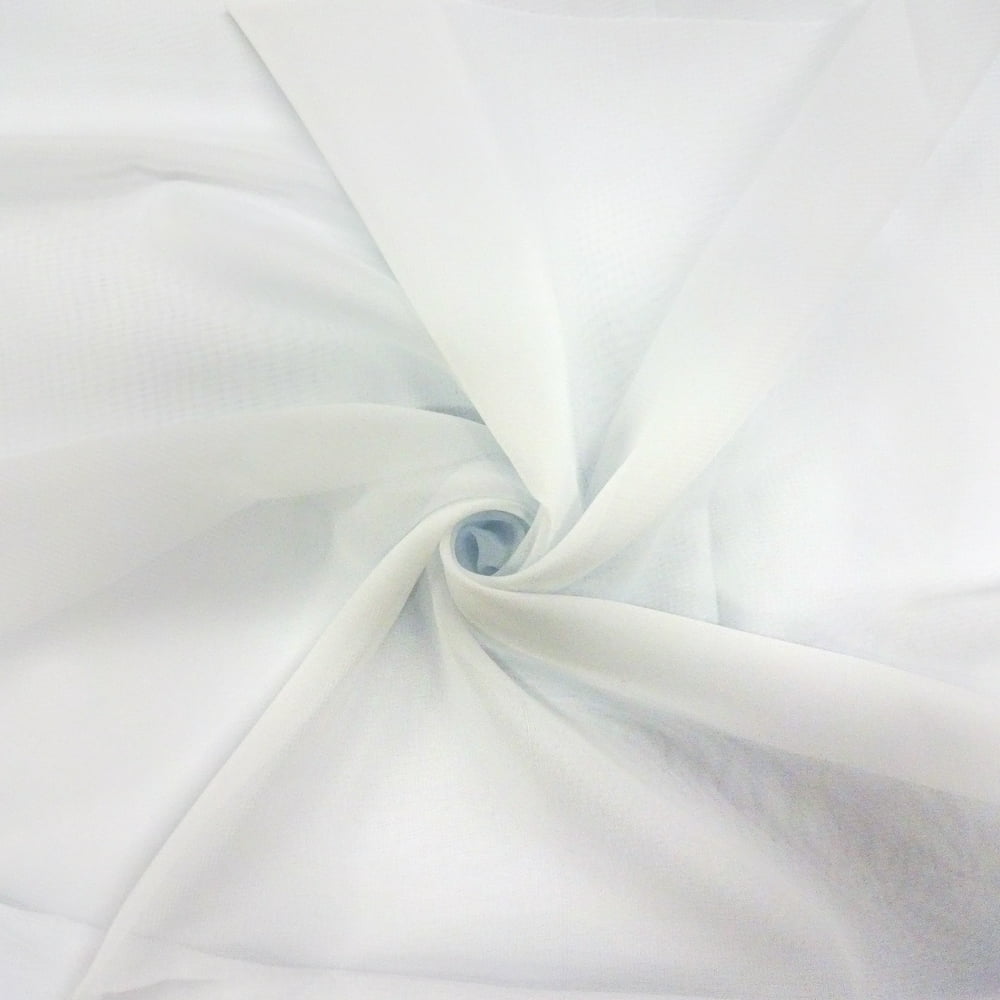 SHASON TEXTILE (3 Yards cut) FINE CHIFFON FABRIC, WHITE, Available In ...
