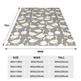 thumbnail image 3 of Lsque Herd of ducks Pattern Fuzzy Fleece Throw Blanket Extra Large,Super Soft,Fluffy and Warm Blankets for Couch,Bed,All Season Use-40"x30", 3 of 7