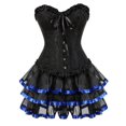 thumbnail image 4 of Vestidos de corsé sexys para mujer, disfraz de talla grande, corsé burlesco por encima del busto y minifalda, conjunto de corsé con tutú, 4 of 5