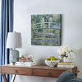 thumbnail image 6 of Claude Monet Canvas Wall Art - Water Lilies and Japanese Bridge Classic Artwork Picture Print with Framed Famous Oil Painting Hang for Home Office Bedroom Living Room Wall Decor-13.5" X13.5", 6 of 7