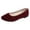 Wine, variant on Luxalzxs Women's Faux Suede Block Low Heeled Pointed Single Shoe Dress Flat Sole Shoes Fashionable Solid Color Comfortable Casual Pumps Shoes Classic Slip On Closed Toe Ballet Flats