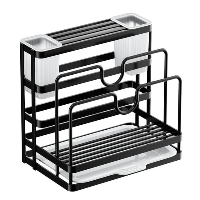 Vadktai Support de Rangement pour Couteaux de Cuisine Multifonctionnel, Support de Planche à Découper, Cage à Baguettes, Support de Rangement pour Couteaux