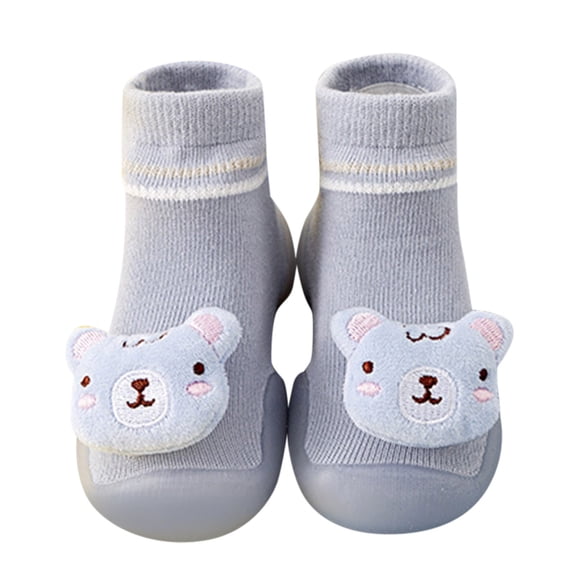 Liyamei Toddler Sock Shoes Walking Shoes Non- Breathable with Soft Rubber Sole Sneakers Size 0-6 Months