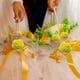 thumbnail image 4 of Flores falsas de 3,5 cm, decoraciones de bricolaje, flores de imitación para fiesta de boda (amarillo), 4 of 5