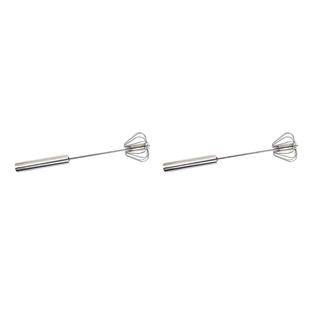 Cateissary Batidor de huevos semiautomático, licuadora de alimentos de acero inoxidable, mezclador de café, cocina reutilizable, accesorios para batir, 10 10 pulgadas S 2piezas Cateissary CBP485441