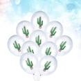 thumbnail image 3 of FELTECHELECTR 10 globos decorativos con estampado de cactus para fiestas hawaianas, festivales y reuniones (12 pulgadas), 3 of 6