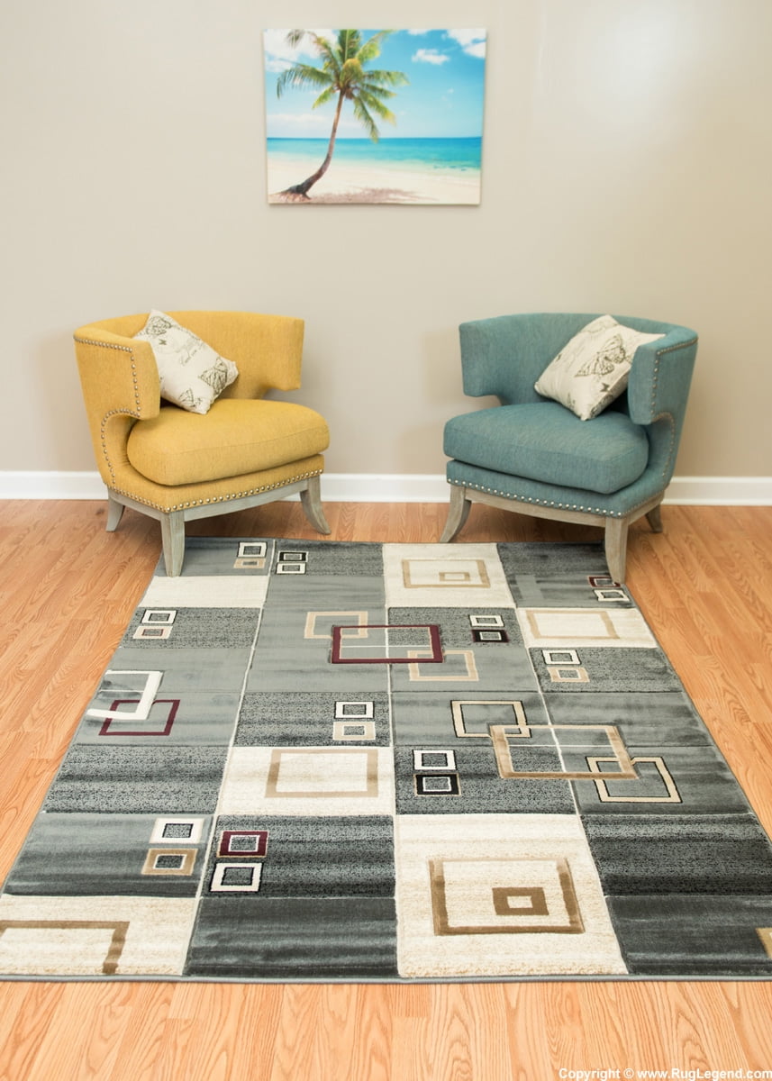 Rug Legend Modern High Quality Hand Carved Area Rug 4x5 Carpet 3035