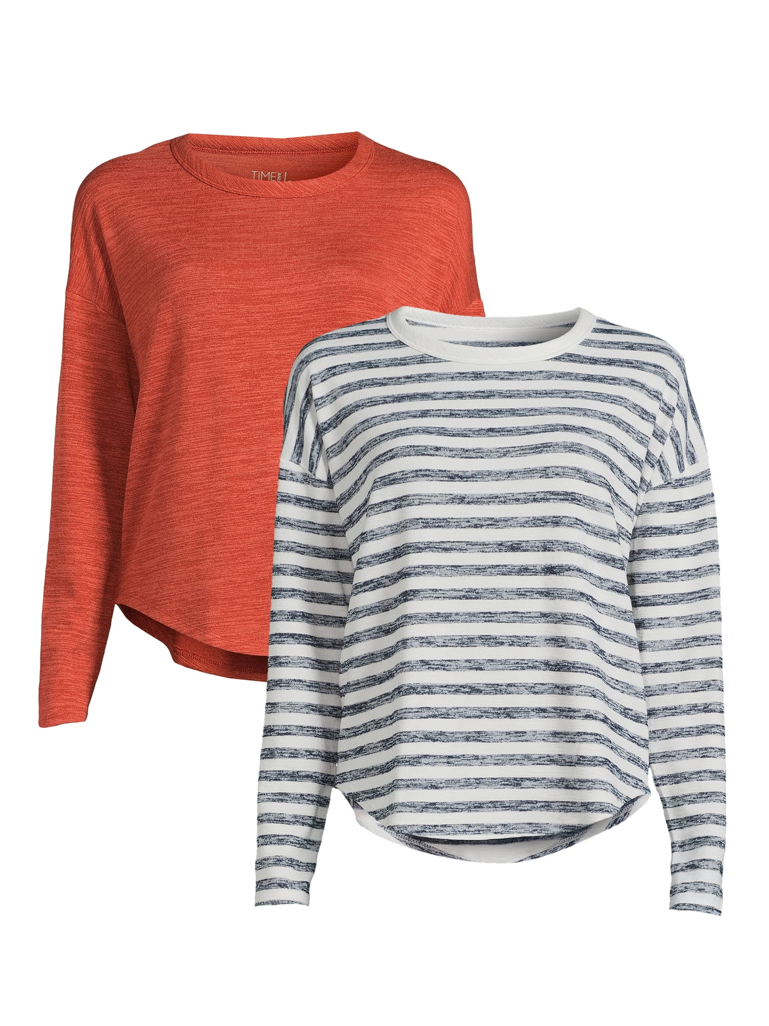 Hacci Slub Twist Front Long Sleeve Top