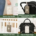 thumbnail image 2 of Baby Wipe Holder Diaper Caddy Pouch - Floral Quilted Portable Travel Organizer for Strollers, Diaper Bags & Daily Essentials | Compact Reusable Wipes Case (White + Brown), 2 of 7